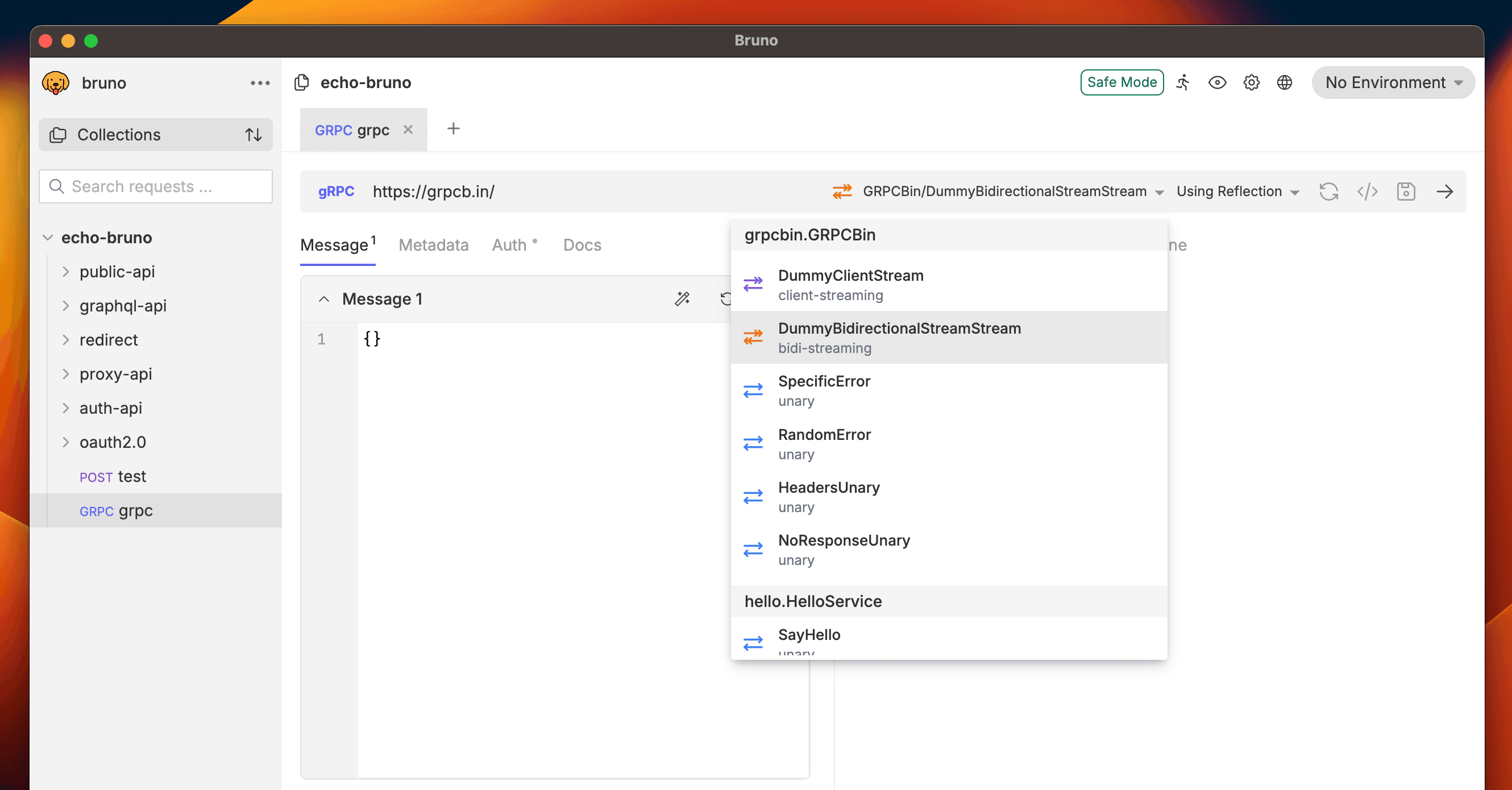 Select Streaming Method