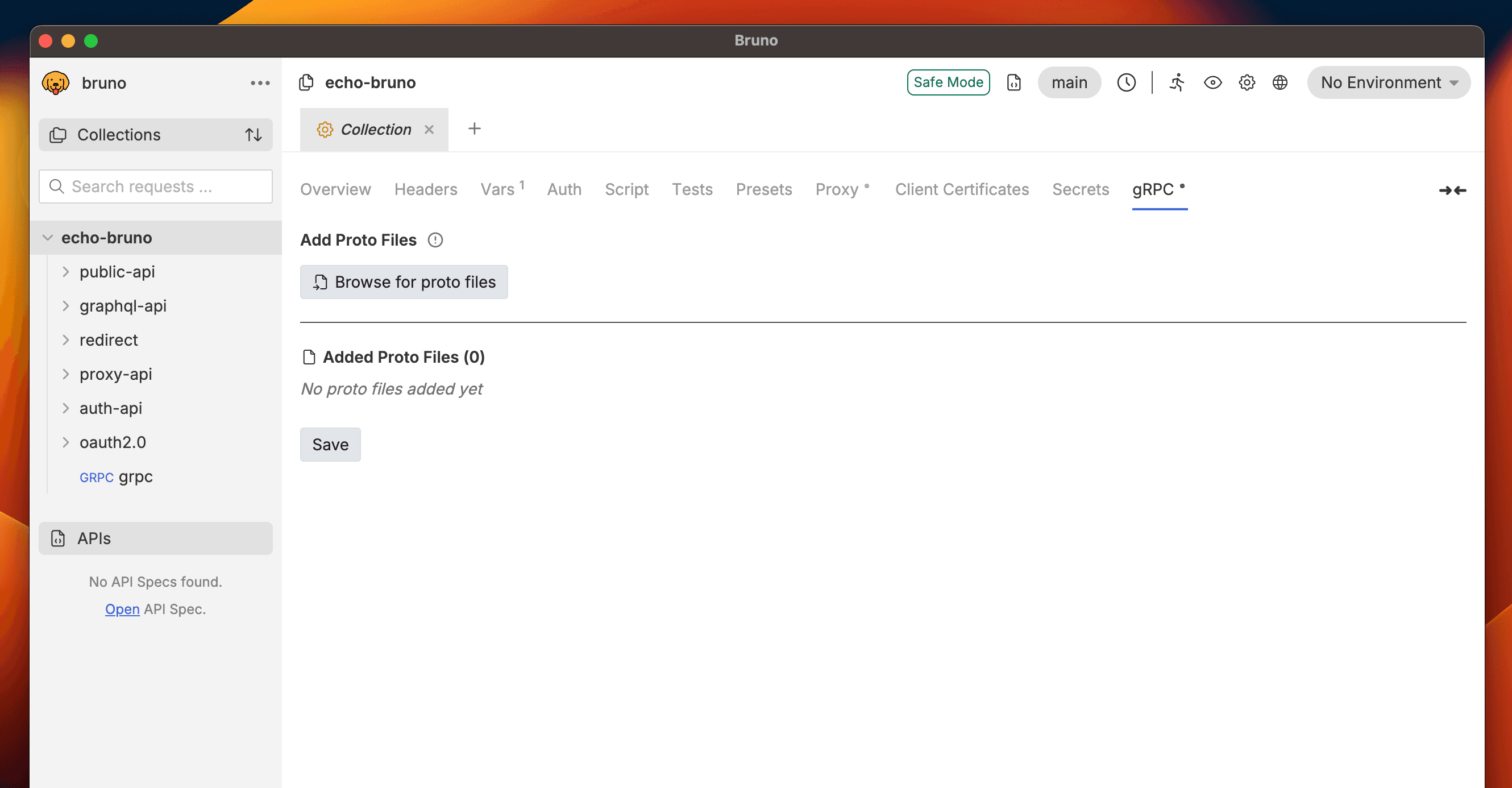 Collection Level Proto File