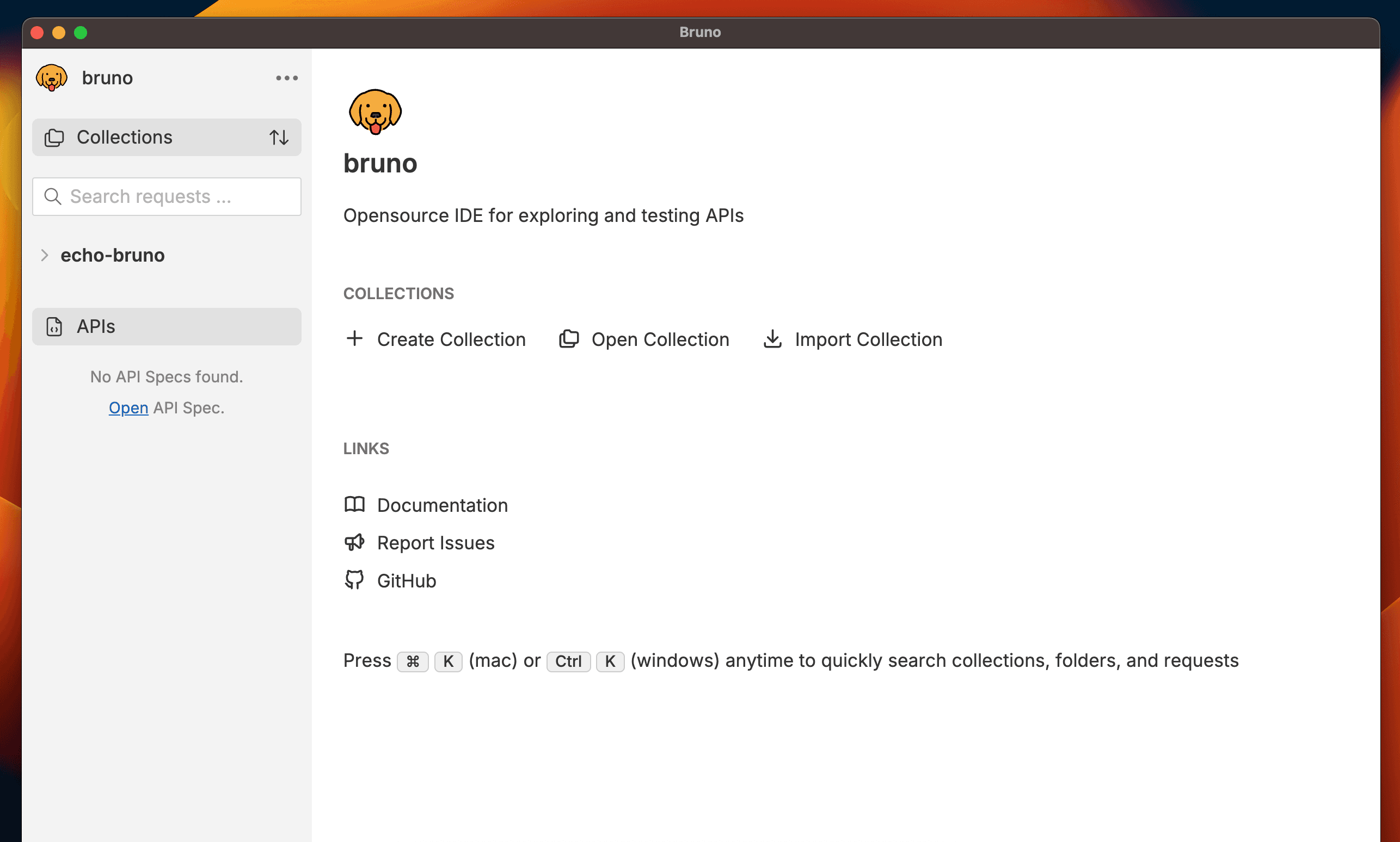 Import from home screen