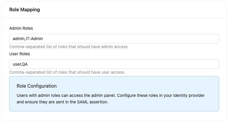 Configure role mapping in Bruno License Portal