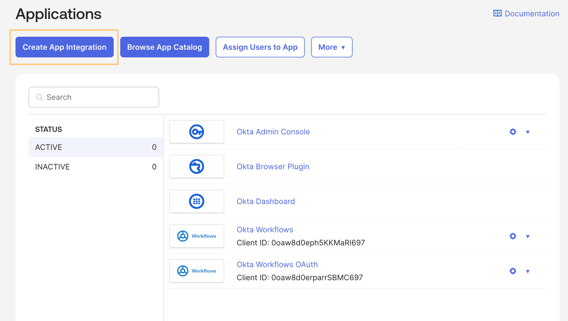 Create App Integration in Okta