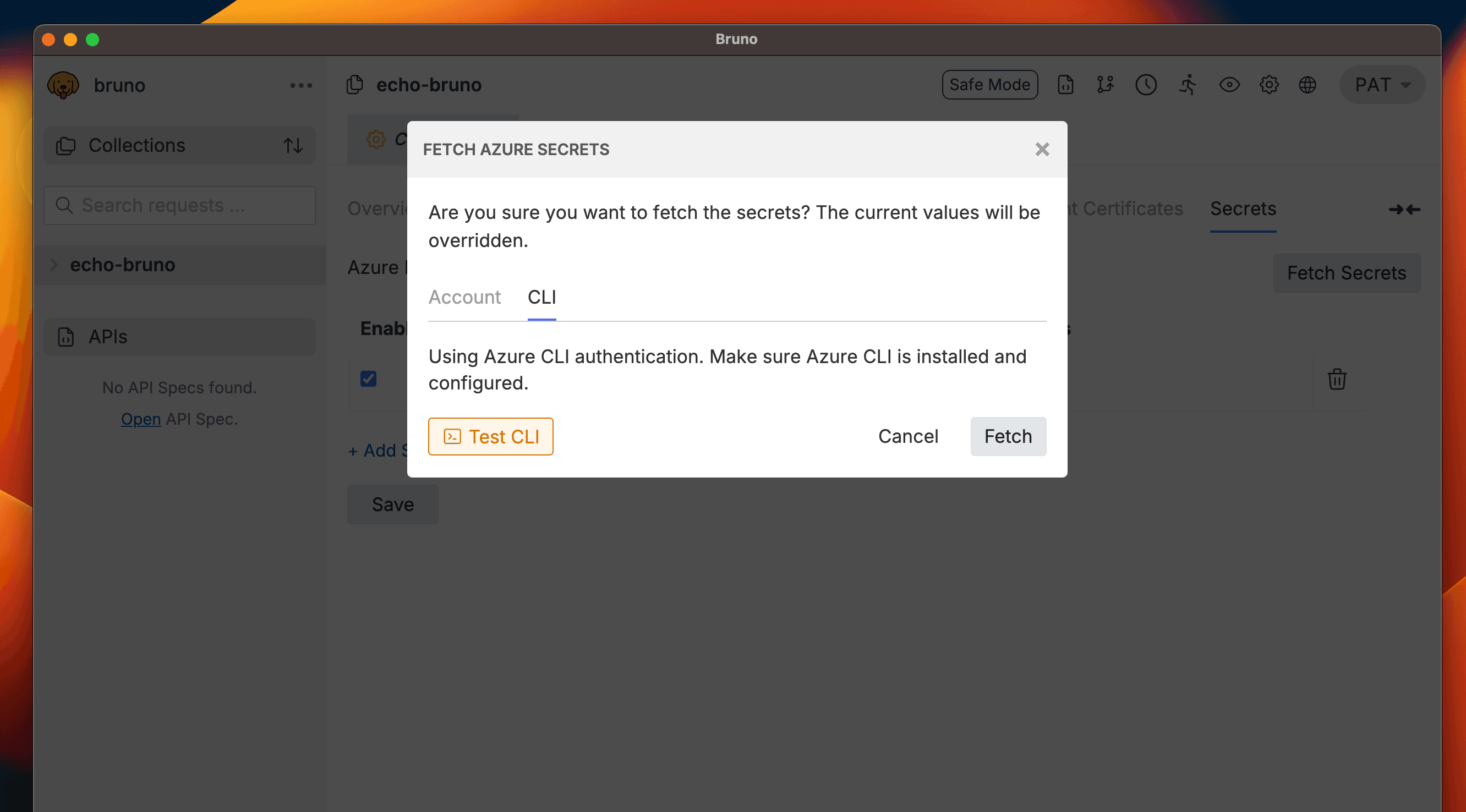Test CLI Authentication